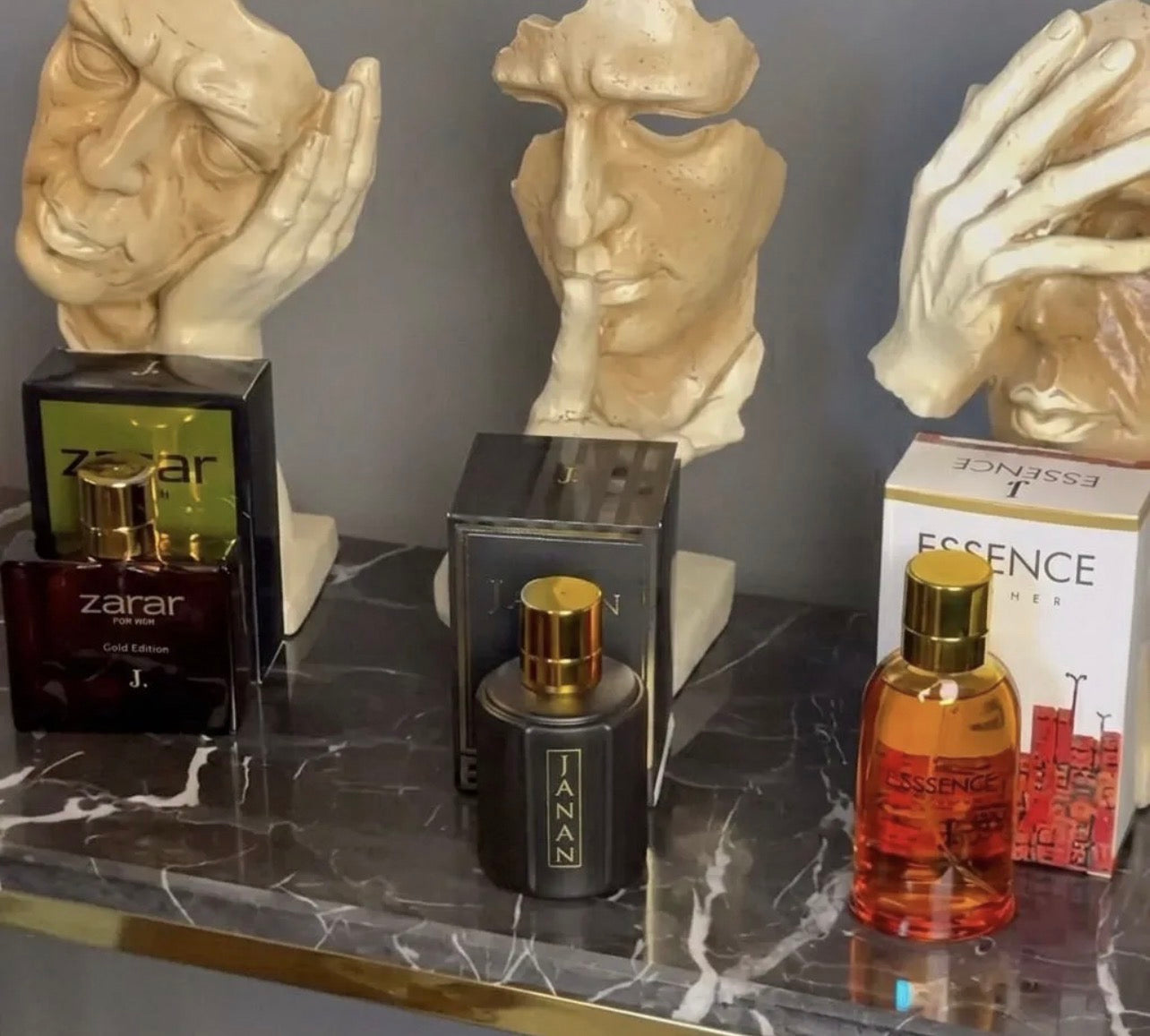 The Signature Collection by J. – Essence, Zarar, and Janan Gold Set 3 Pcs