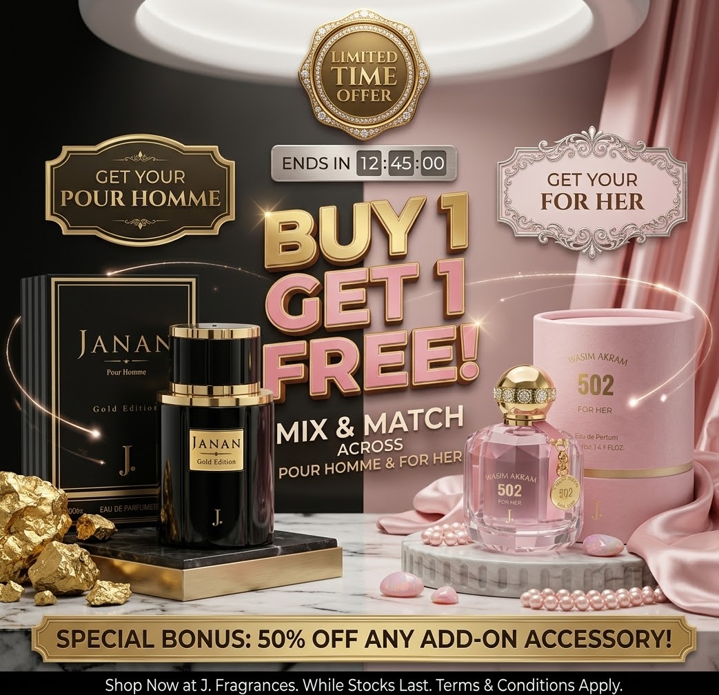 502 Wasim Akram & Janan Gold Perfume Deal – Buy 1 Get 1 Free (Pack of 2) 100ml