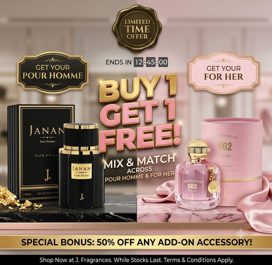 502 Wasim Akram & Janan Gold Perfume Deal – Buy 1 Get 1 Free (Pack of 2) 100ml